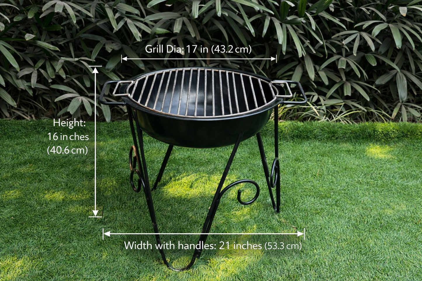 Outdoor Fire Pit cum Barbecue Grill (17″ SS Food-Grade Grill)
