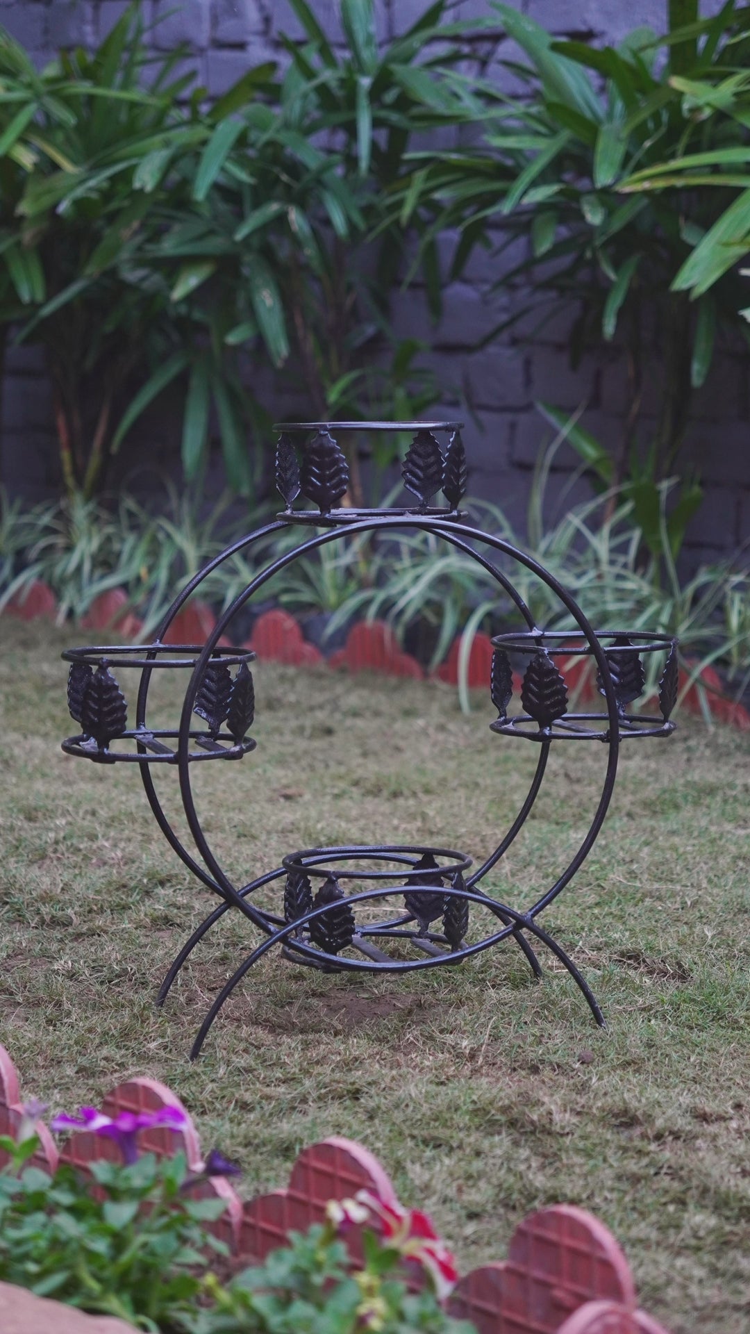 4 pot plant stand